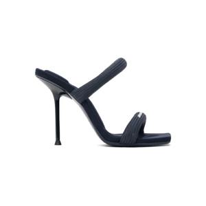 25 FW 알렉산더왕 여성 네이비 줄리 105mm 나일론 튜블러 힐 샌들 251187F125012
