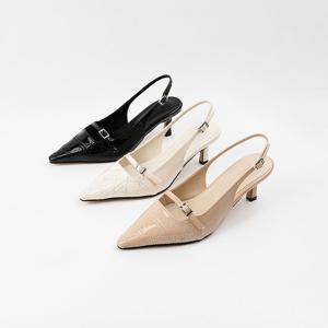 [신난다슈]여성 슬링백힐 6cm 메리제인 스틸레토 슬링백 구두 펌프스힐 미들힐 AG257807