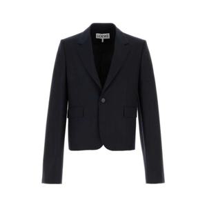 로에베 남성 네이비 Midnight 울 싱글버튼 블레이저 H526Y03WBS NAVYBLU
