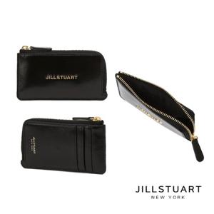 [질스튜어트] 블랙 로고장식 소가죽 슬림형 카드지갑 JAWA4F320BK