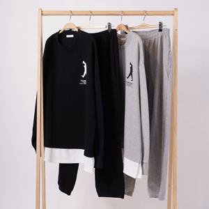 [리빌모아]남자 와이드 밴딩 면바지 편한 데일리 팬츠 5C5-PTA-Q