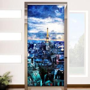 아트박스/꾸밈 ir004-수채화에펠탑_현관문시트지