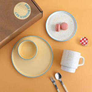 아트박스/라운드앤플랫 에이드 브런치세트 4P 블루레몬