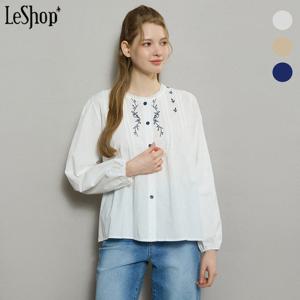 [르샵]레이스 라운드넥 가드닝 자수 블라우스 (BP2BL042A)