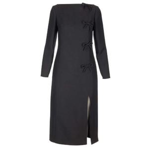 Valentino 리본 디테일 롱 슬리브 드레스 3B3VA4471CF 0NO TP943247234