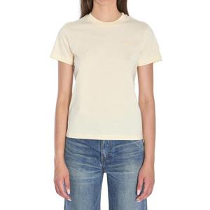 몽클레어 여성 아이보리 로고 반팔 티셔츠 K20938C00019 89AIJ 034
