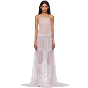 25 FW 앤드뮐미스터 여성 퍼플 네타 롱 디컨스트럭트 맥시 드레스 251378F055009