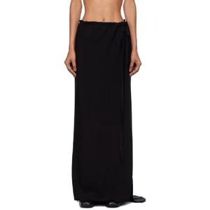 25 FW 앤드뮐미스터 여성 블랙 쉴라 롱 바이어스 컷 맥시 스커트 251378F093006