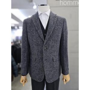 바쏘옴므 세이브존03 바쏘옴므 남성 가을 겨울 그레이 알파카 혼방 콤비 자켓 WSAGZ3JS24A