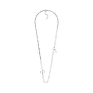 디올 30 몽테뉴 롱 네클리스 실버 피니쉬 메탈 실버 톤 크리스탈 N2044WOMCY-D13S