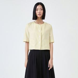 [TAG 313000원][케이엘바이린] 브로딘 린넨 블라우스 KWBLOF0100