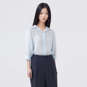 [TAG 256000원][케이엘바이린] 라본 오픈카라 블라우스 KWBLOH0100