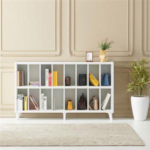 우아미가구 에빈 2단 정리 책꽂이 책장 다리형 1600