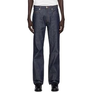 25 FW 아페쎄 남성 네이비 스탠다드 데님 진 252252M186008