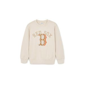 MLB키즈긴팔티 NQK 7AMTMT144-43CRM 클래식 모노그램 입체 빅럭스 맨투맨 보스턴 레드삭스