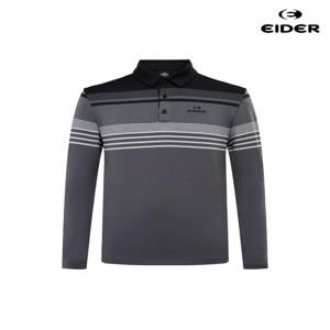 아이더 (DMU25284_Z1) 남성 POP 스트라이프 폴로 티셔츠 (Black)