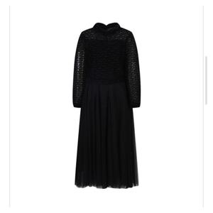 [SI][행복한백화점][SI]벨벳 패턴 모크넥 튤원피스  SJOAX2519