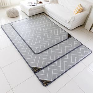 한일의료기 천년의아침 무자국 헤링본 그레이 전기장판 카페트매트 소형 100x183