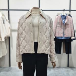 [더아이잗]코튼배색 구스다운점퍼 INAA2PD02