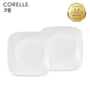 코렐 저스트화이트 사각중접시 2P