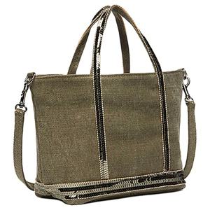 바네사브루노 0PVE31 V40410 667 카바스 스팽글 리넨 지퍼 토트백 미니 XS