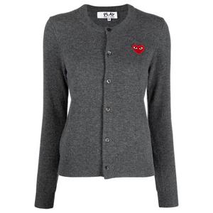 [국내배송] 꼼데가르송 여성 레드하트 와펜 울 가디건 P1N007 / AX-N007-051-3