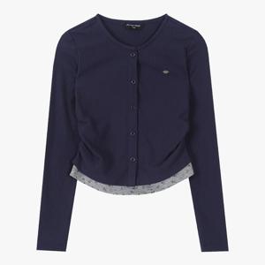 더데이걸 레이어드 골지 핑거홀 가디건티셔츠TGLA25W05