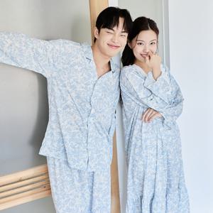 바풀 CA5S36216 커플잠옷 순면 잠옷 신혼부부 남성 여성 원피스 홈드레스