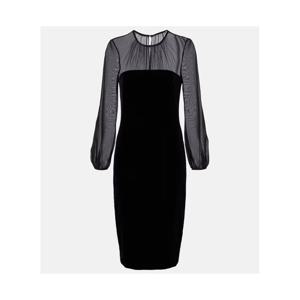 막스마라 Carl 임벨리시드 실크 벨벳 미디 드레스 P01093467