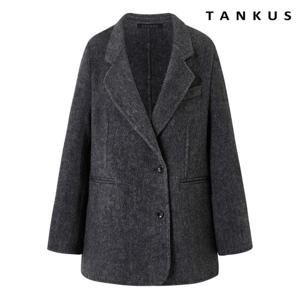 [탱커스]베이직 울 블렌드 싱글 하프 코트 (TX4CT004L0)