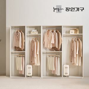 장인가구 올리세 E0 드레스룸 시스템 옷장 세트 2800 B (800,600 2단행거+긴옷행거)