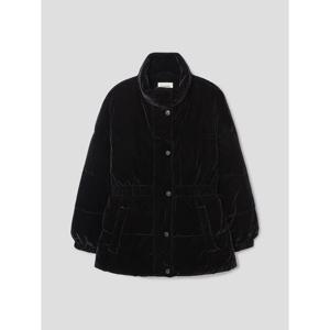 (115Y38AY25) [에잇세컨즈] 벨벳 웨이스트라인 패딩  블랙