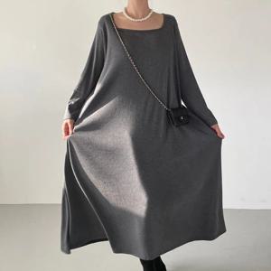 나야홍 / 아이우먼 사각넥기모스판원피스 RAQ123M510 빅사이즈