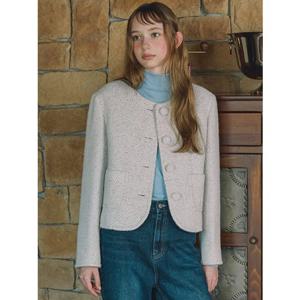 올리브데올리브 울혼방 헤링본 노카라 자켓 OW4WJ959