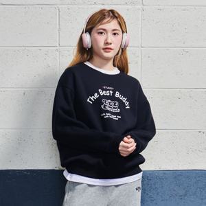 [에꼴리에]여자 겨울이월 퍼피캐릭터 립배색 맨투맨티(24D1454)