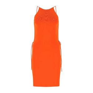 보테가베네타 오렌지 슬리브리스 바디콘 원피스 690090V1LS0  7