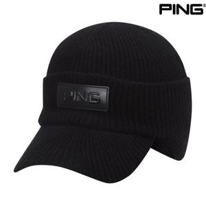 [핑]겨울 남성 로고 니트 볼캡 111D4CP402_BK_CJ