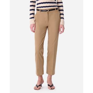 바네사브루노 25SS 다크베이지 단색 면혼방 팬츠 VIPA5E110I3