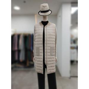 SI 세이브존04 니트 배색 퀼팅 롱 가디건 SHC1191550BE