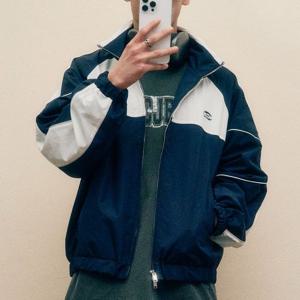 [플랙진]공용 컬러 포인트 윈드브레이커 (PWTH3JPL41U)