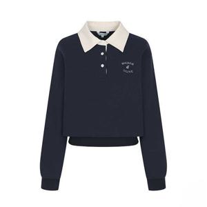 [올리브데올리브]배색카라 자수로고 기모 맨투맨티 (OE5WEA94-DG-EL)