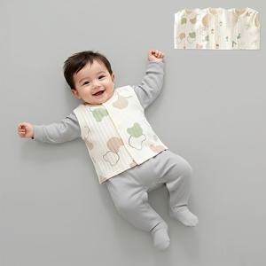 [조이멀티]조끼 몽글패턴 아동 누빔 순면 수면조끼 206041