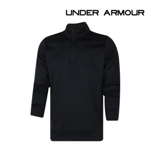 언더아머 긴팔티셔츠 아머 플리스1/4 집업 남성 블랙 1373358-001