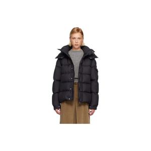 몽클레어 패딩 블랙 마야 70 후드 쇼트 다운 재킷 252111F061030