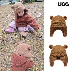 어그 UGG 키즈 테디베어 플러프 트래퍼 아동 겨울 방한 곰돌이 털모자 101500-CHE