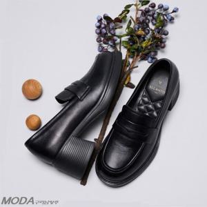 [엘칸토]경량 쿠션 힐로퍼 청키 여성 로퍼 1XWD43XU-GN