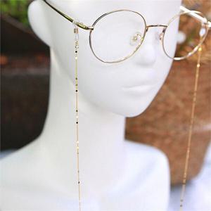 [이어넥핸즈]반짝도트 슬림체인 안경줄 겸 마스크스트랩 실버 골