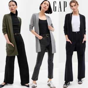 갭 GAP 741359 여자 오픈 프론트 롱 가디건