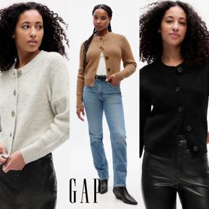 갭 GAP 827353 여자 골지 크루넥 가디건