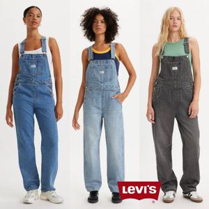 리바이스 853150023 여자 프리미엄 빈티지 멜빵 데님 청바지